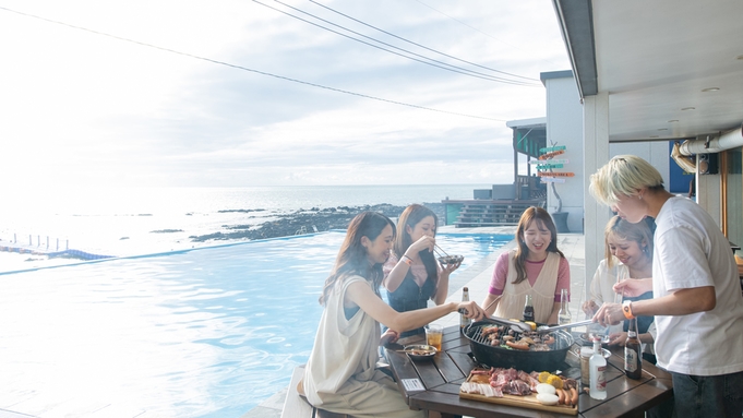 【１年中遊べる岡八】夕食は海を見ながらBBQ！おしゃれ海カフェに泊まって遊ぼう♪（１泊夕食のみ）